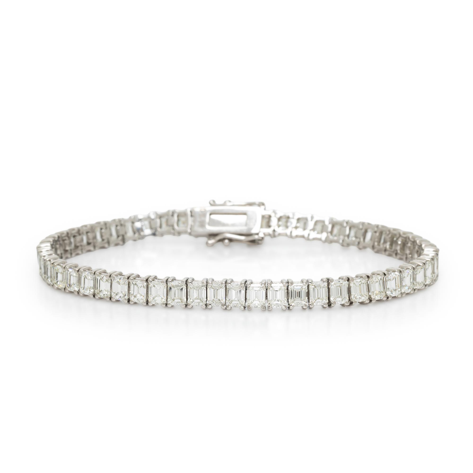 DIAMOND AND PLATINUM LINE BRACELET