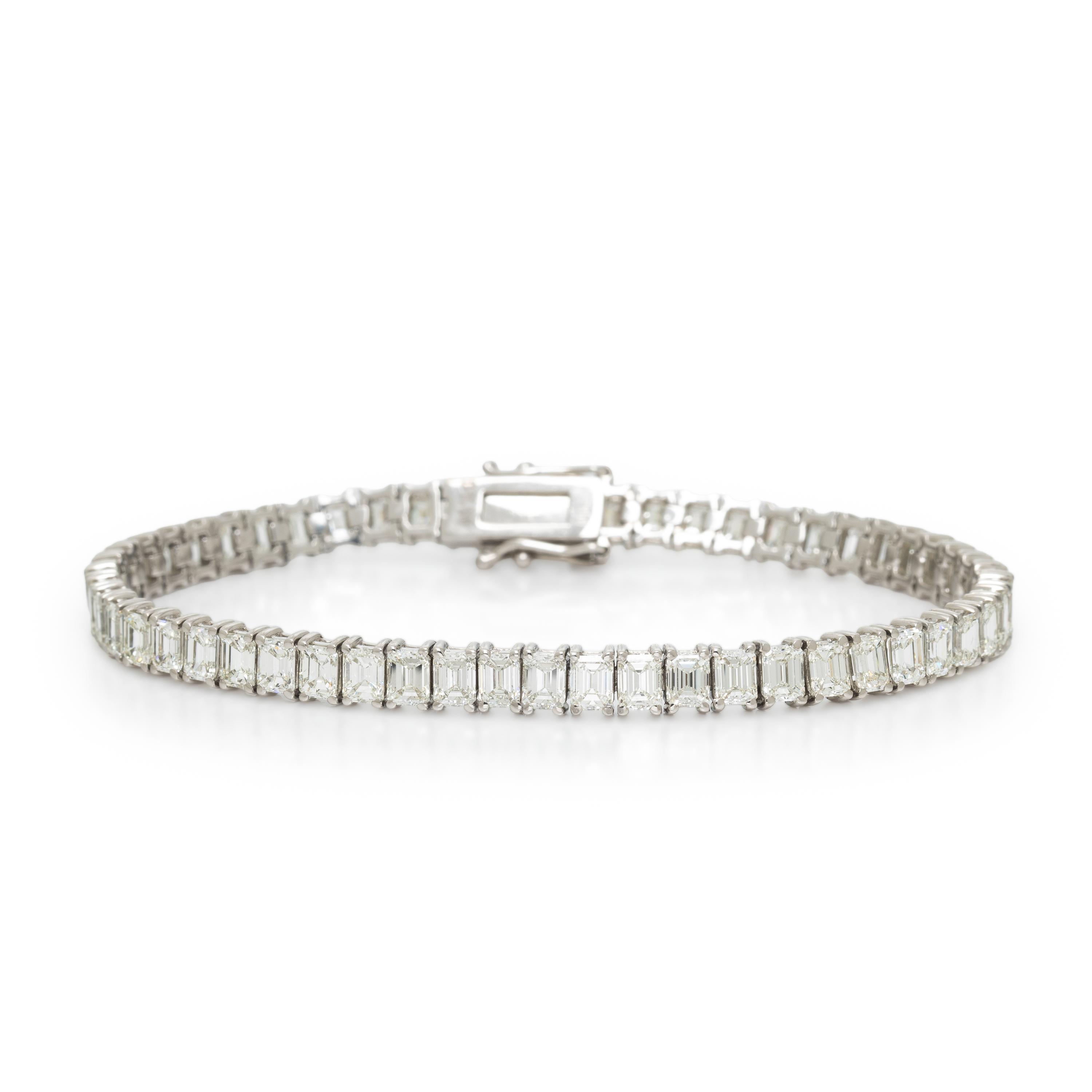 DIAMOND AND PLATINUM LINE BRACELET
