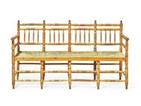 A Late Classical Spindle-Back Rush-Seat Bench