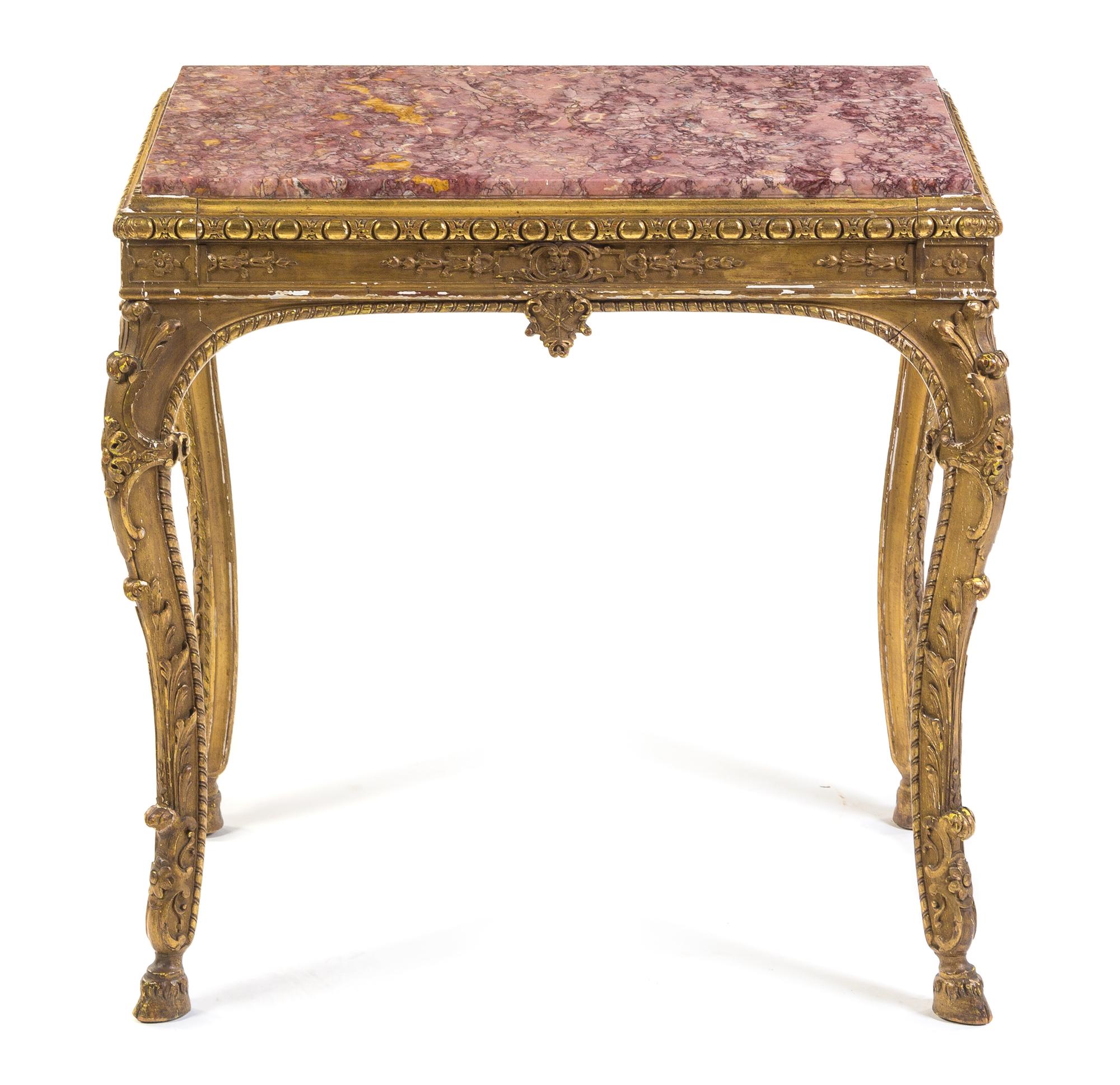 A Louis XV Style Giltwood Tea Table — 19TH CENTURY