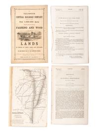 [RAILROADS]. A group of maps, pamphlets, broadsides, and other ephemera related to Illinois railroads, comprising: