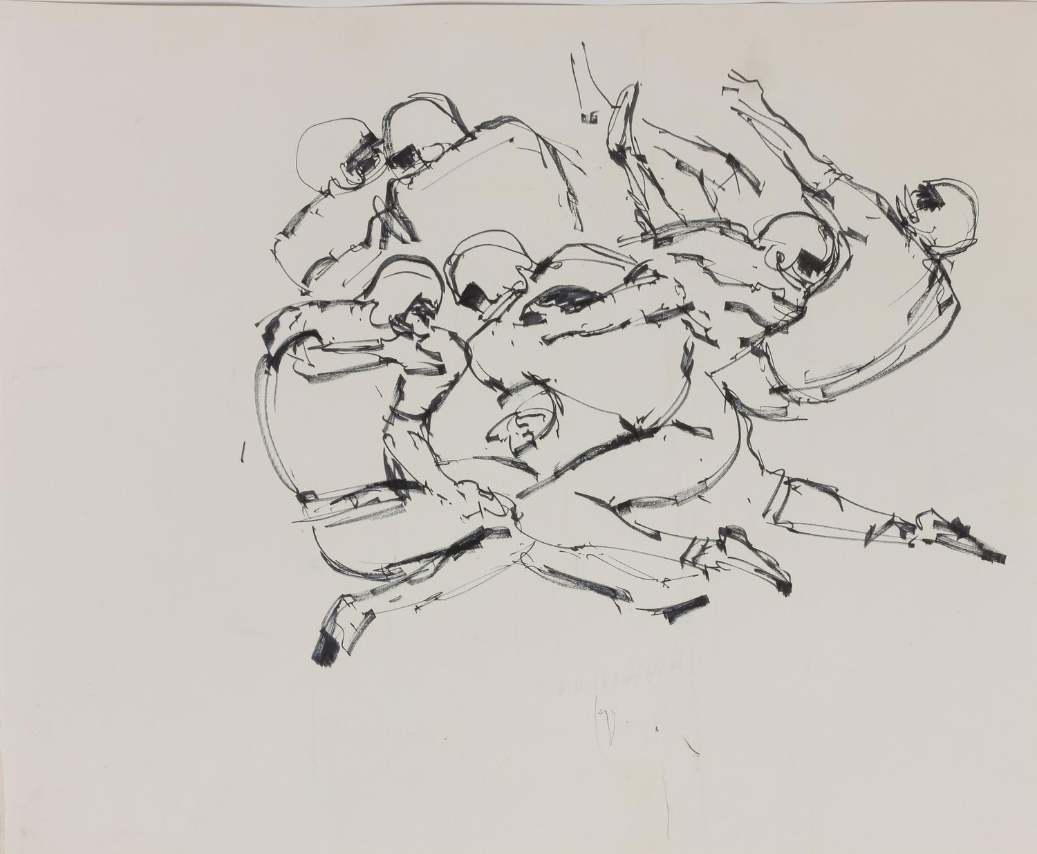 A Group of Eight Preparatory Sketches and Watercolors
