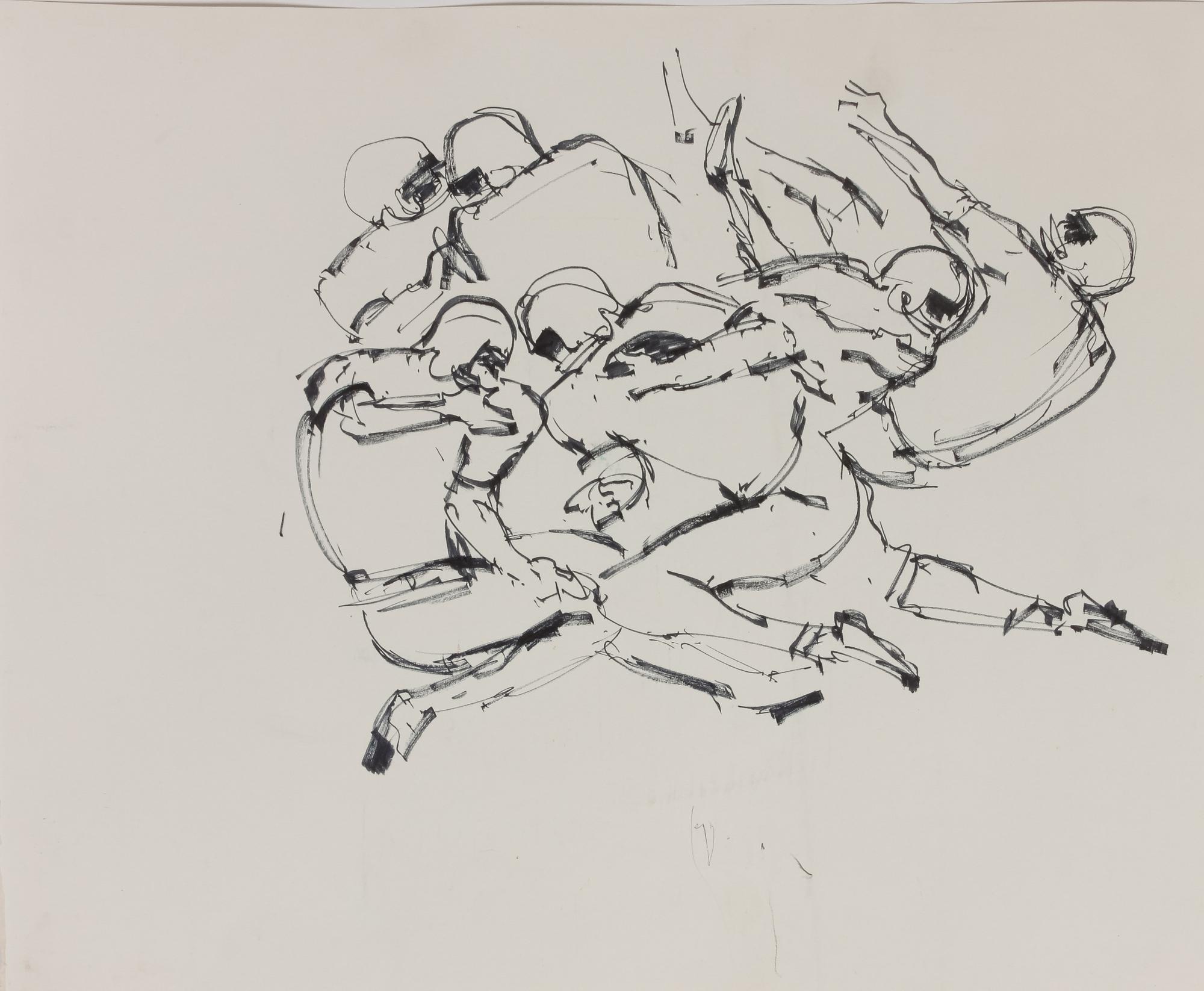 A Group of Eight Preparatory Sketches and Watercolors