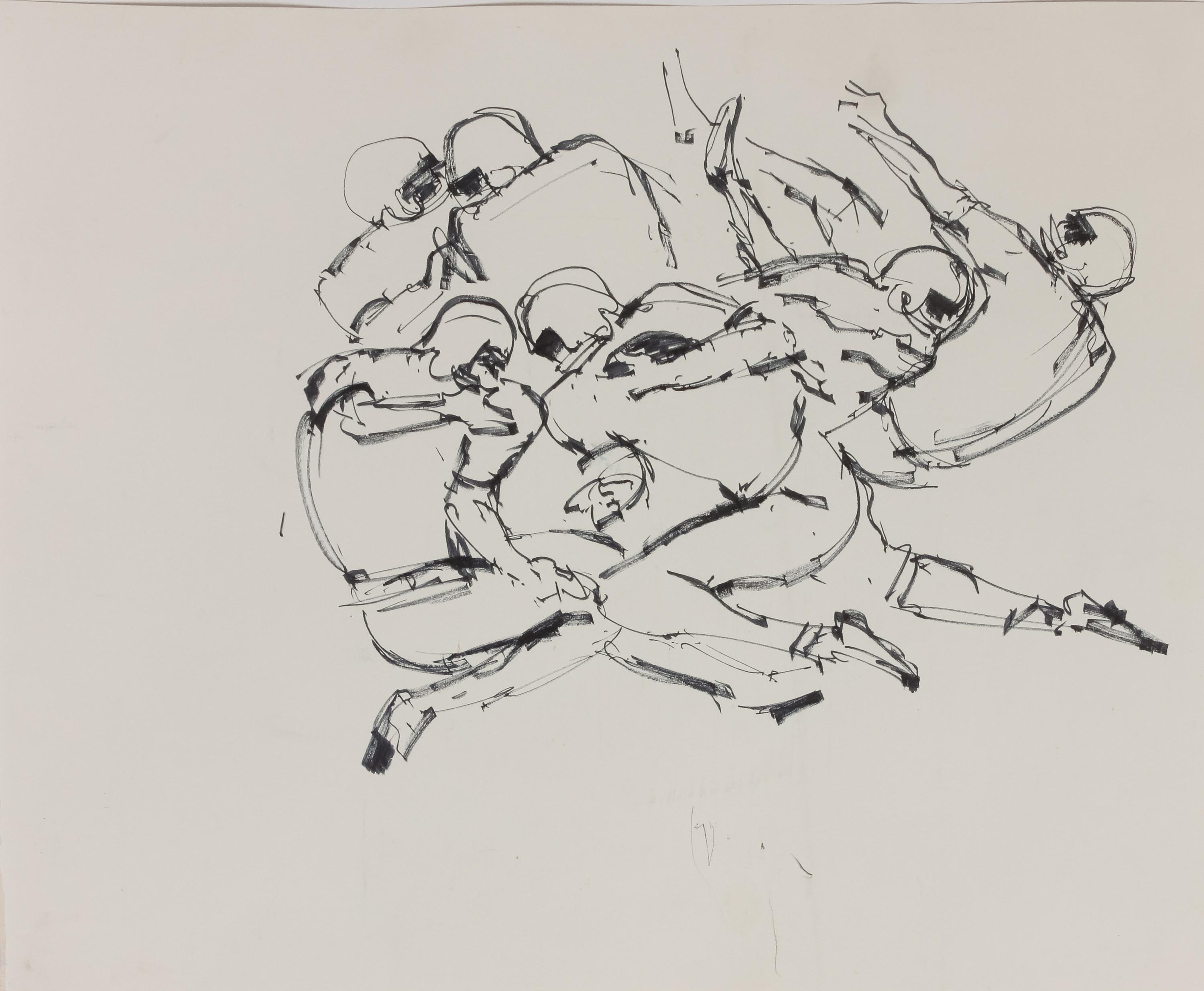 A Group of Eight Preparatory Sketches and Watercolors