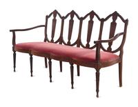 A Classical Style Mahogany Quadruple-Back Settee