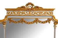 An Italian Painted and Parcel Gilt Overmantel Mirror