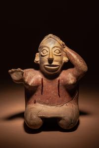 A Jalisco Terracotta Seated Figures