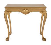 A Continental Carved and Gilt Painted Console Table