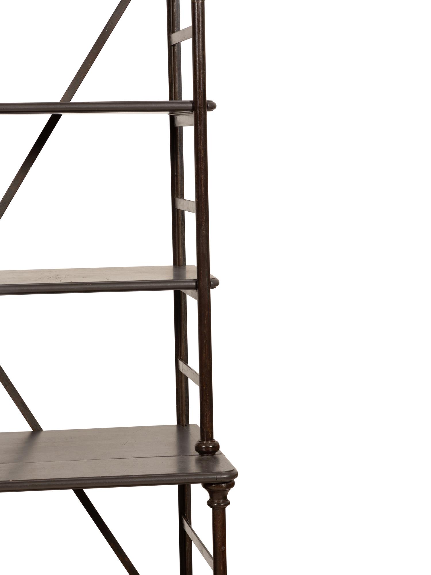 A French Oak and Iron Bookcase by Au Petit Parisien