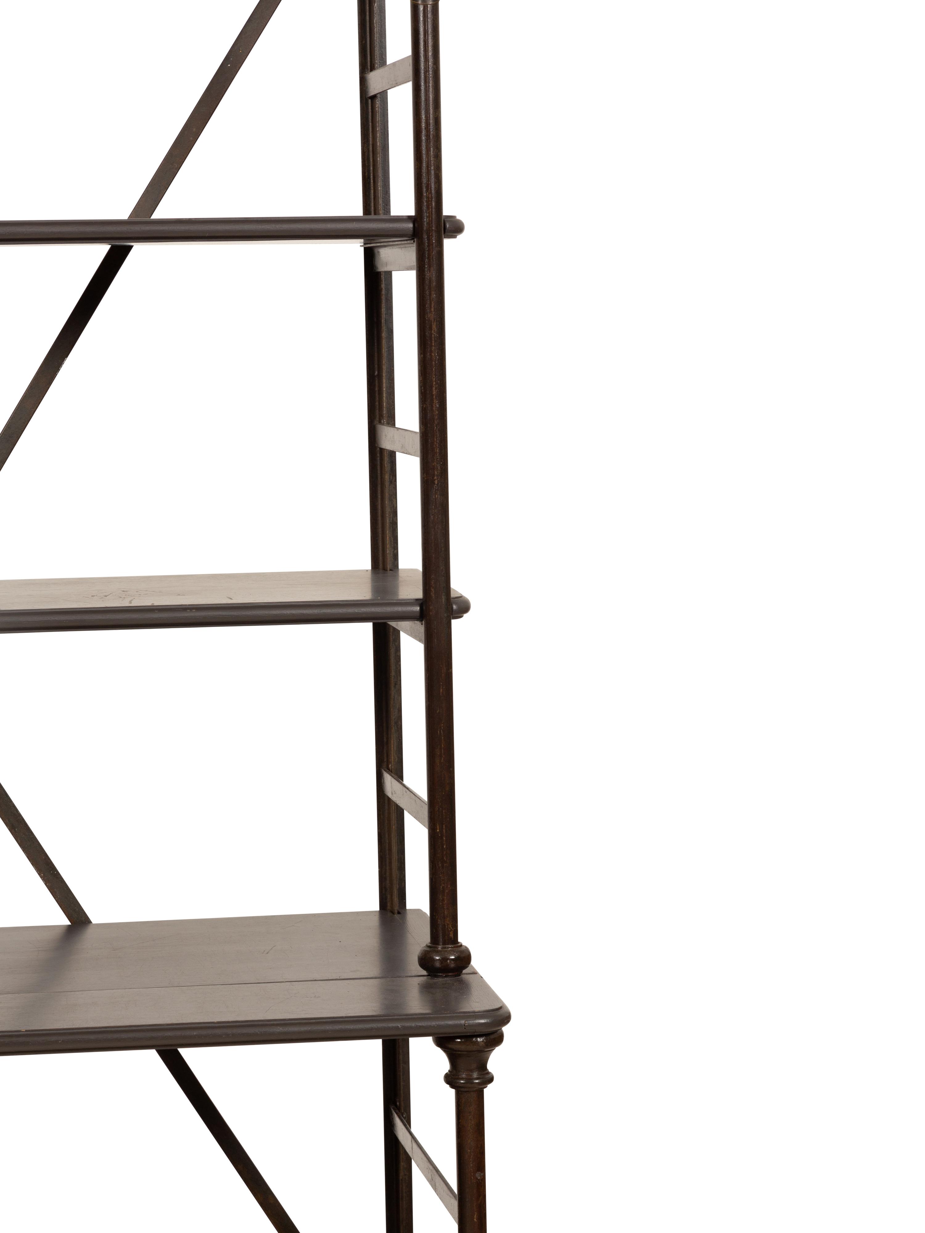 A French Oak and Iron Bookcase by Au Petit Parisien