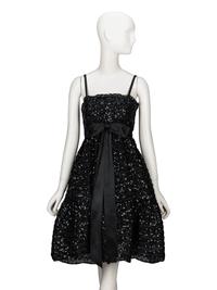 Bill Blass, Sequined Black Cocktail Dress