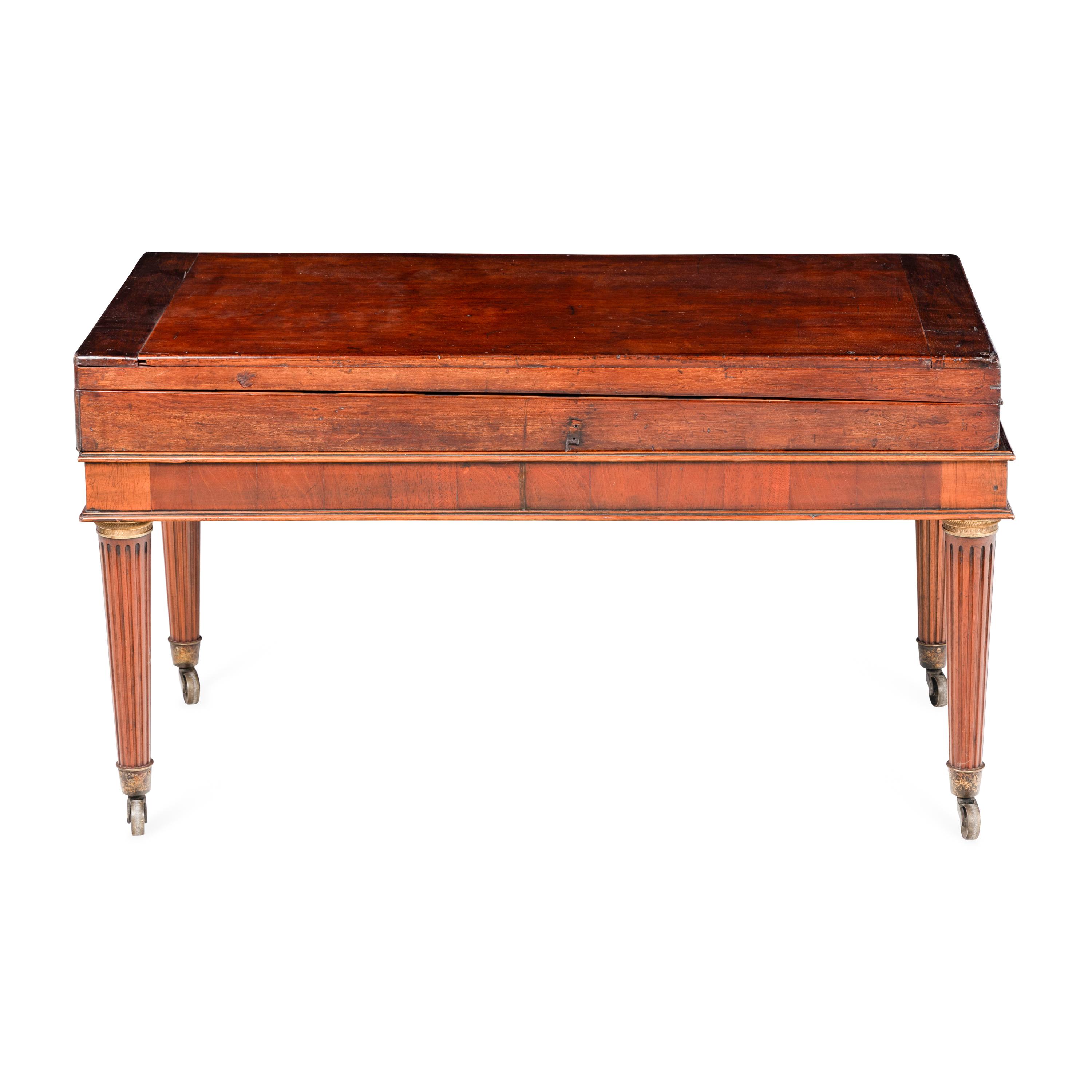 An English Mahogany and Gilt Bronze Mounted Bagatelle Table