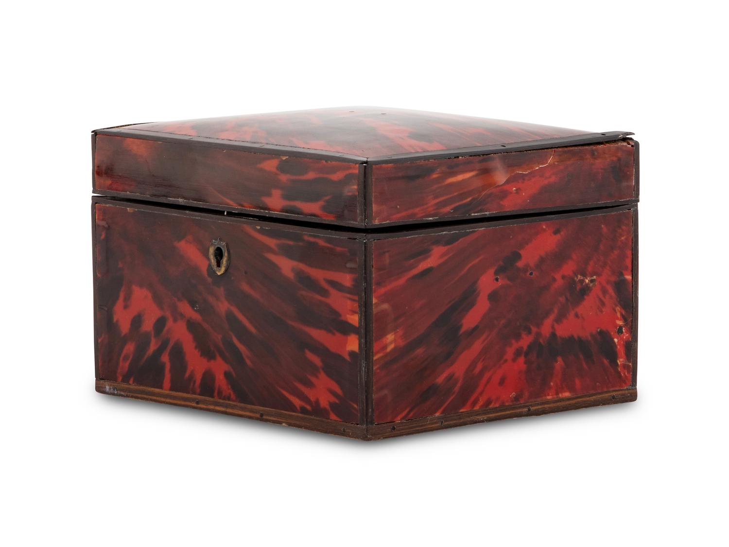 A George III Tortoise Shell Table Casket