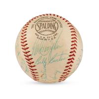 A 1959 Milwaukee Braves Team Signed Autograph Baseball Featuring Hank Aaron (Beckett Authentication Services)