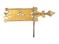 A Gilt and Cut Steel Directional Weathervane