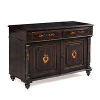 An American Classical Grain-Painted and Stencil Decorated Side Cabinet