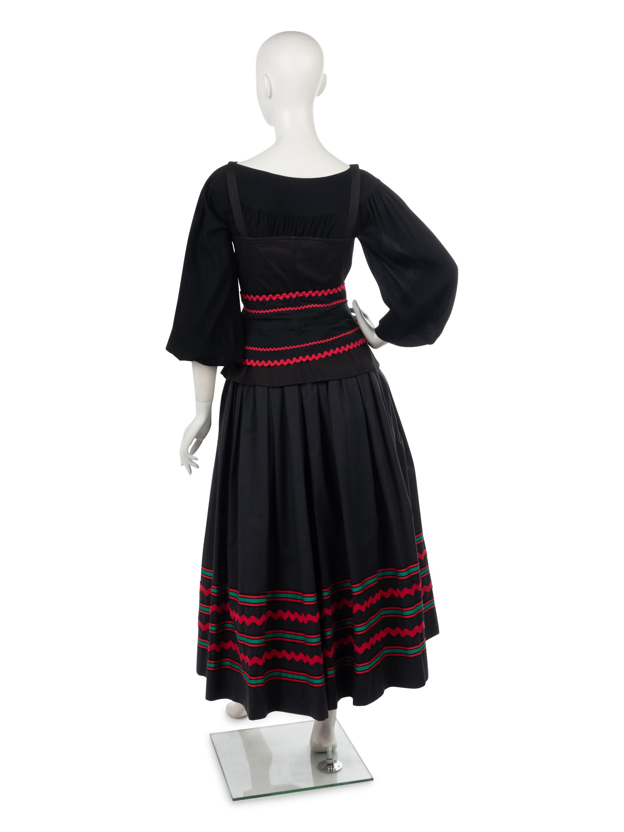 Four Piece Saint Laurent Rive Gauche Peasant Ensemble, 1970s