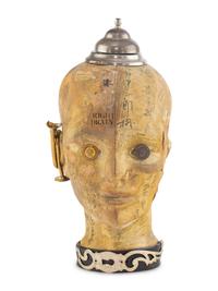 A Glass and Papier-Mâché Service Bell Sculpture