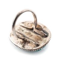 Award Winning Silver and Cobblestone Inlay Turquoise Ring, PLUS