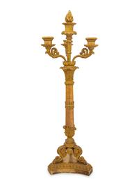 A Louis Philippe Gilt Bronze Four-Light Candelabrum