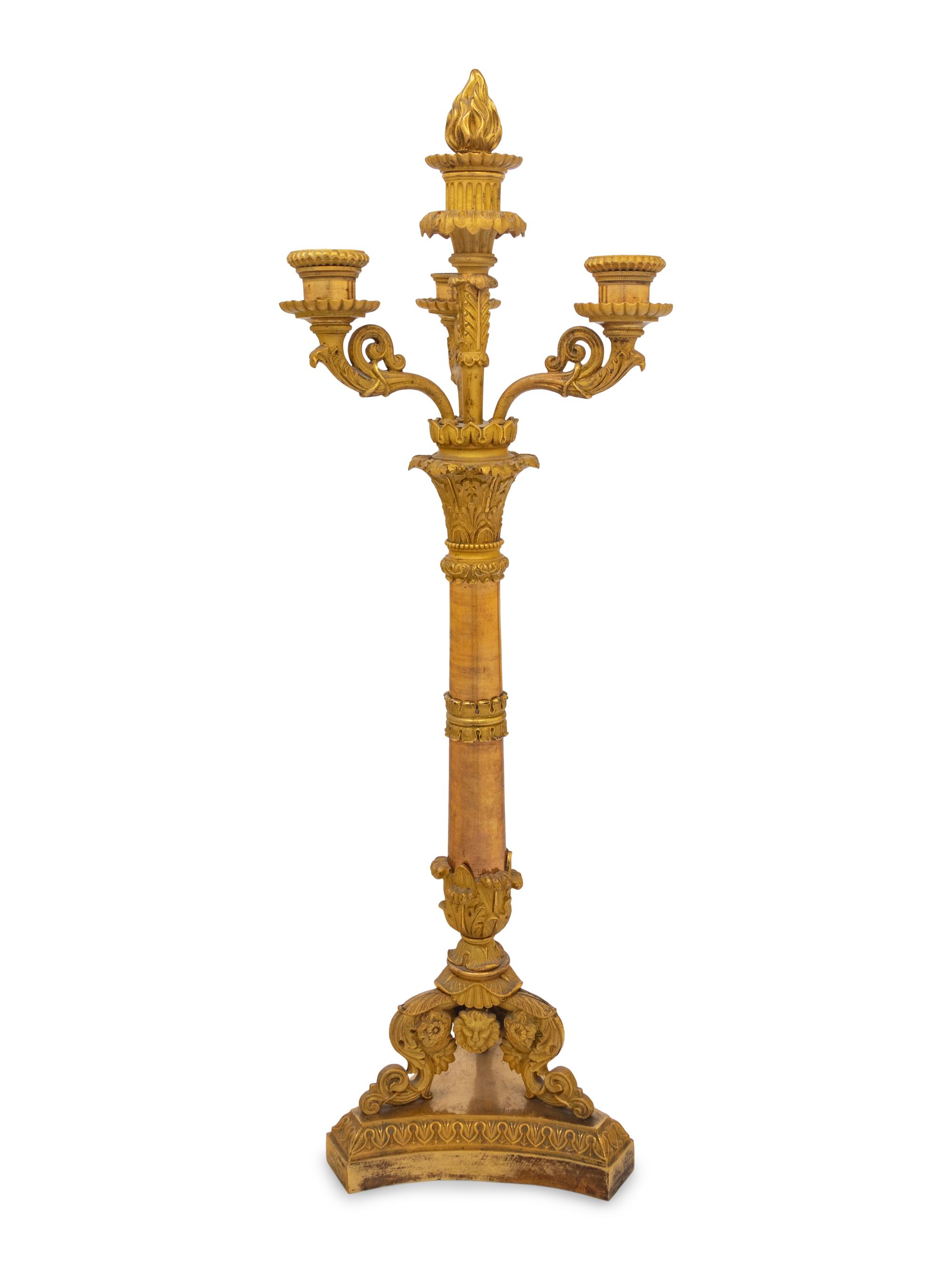 A Louis Philippe Gilt Bronze Four-Light Candelabrum