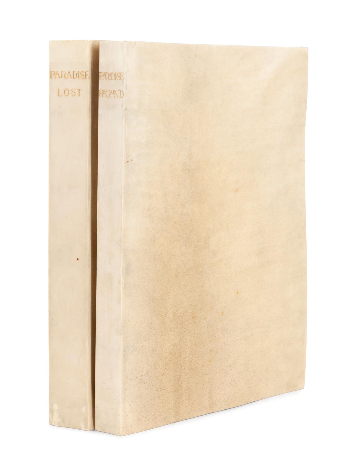 [DOVES PRESS]. MILTON, John (1608-1674). Paradise Lost [and] Paradise Regained . Hammersmith: The Doves Press, 1902, 1905.