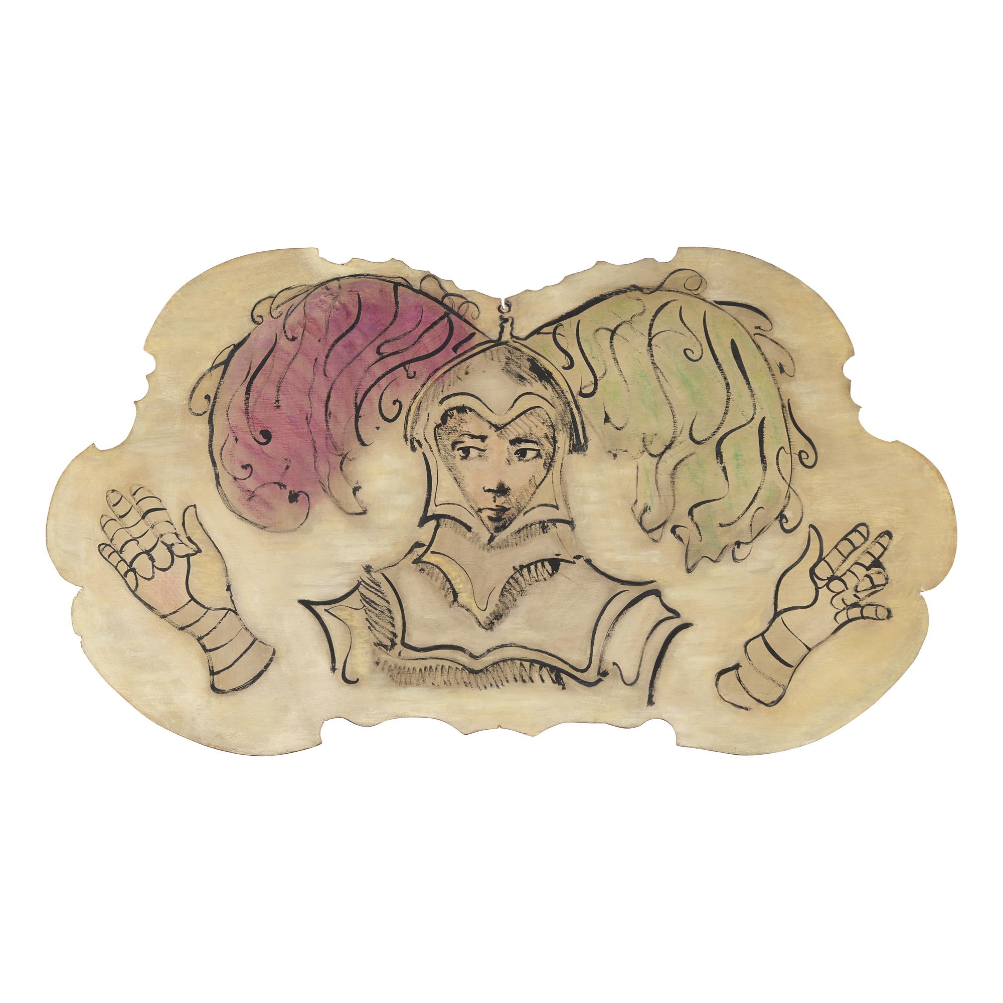 Christian Bérard (French, 1902–1949) — Pair of Cartouches for the "Bal du Panache" held at the Maison de L'Amérique Latine, Paris , 1947