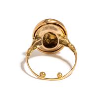 ART NOUVEAU, YELLOW GOLD AND DIAMOND RING
