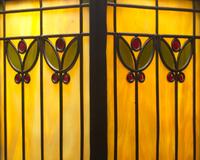 Slag glass shades, six, c. 1908 Handel Glass, USA