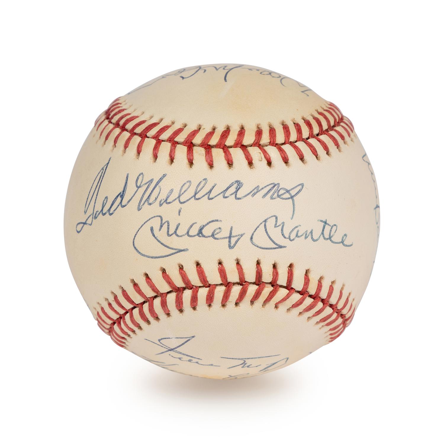 A Vintage 500 Home Run Club Signed Autograph Baseball - 11 Signatures (Beckett Authentication Services Letter),