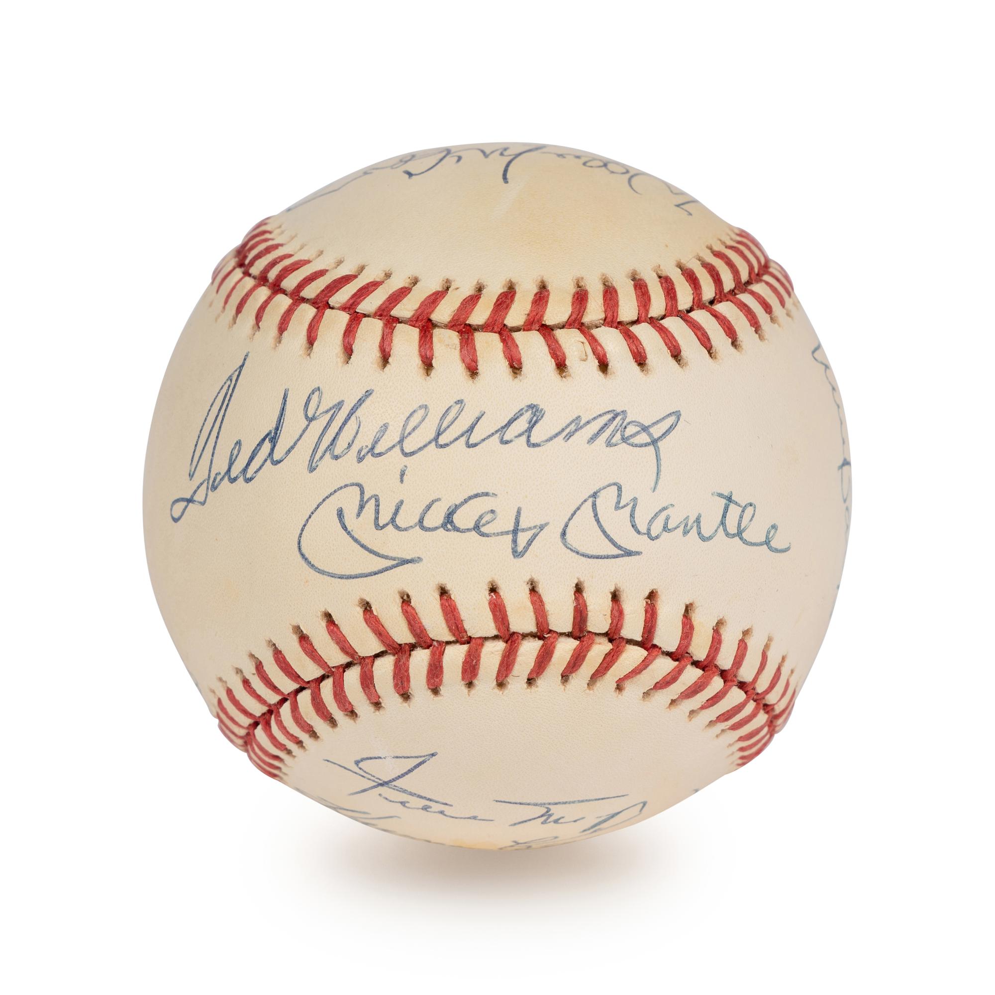 A Vintage 500 Home Run Club Signed Autograph Baseball - 11 Signatures (Beckett Authentication Services Letter),