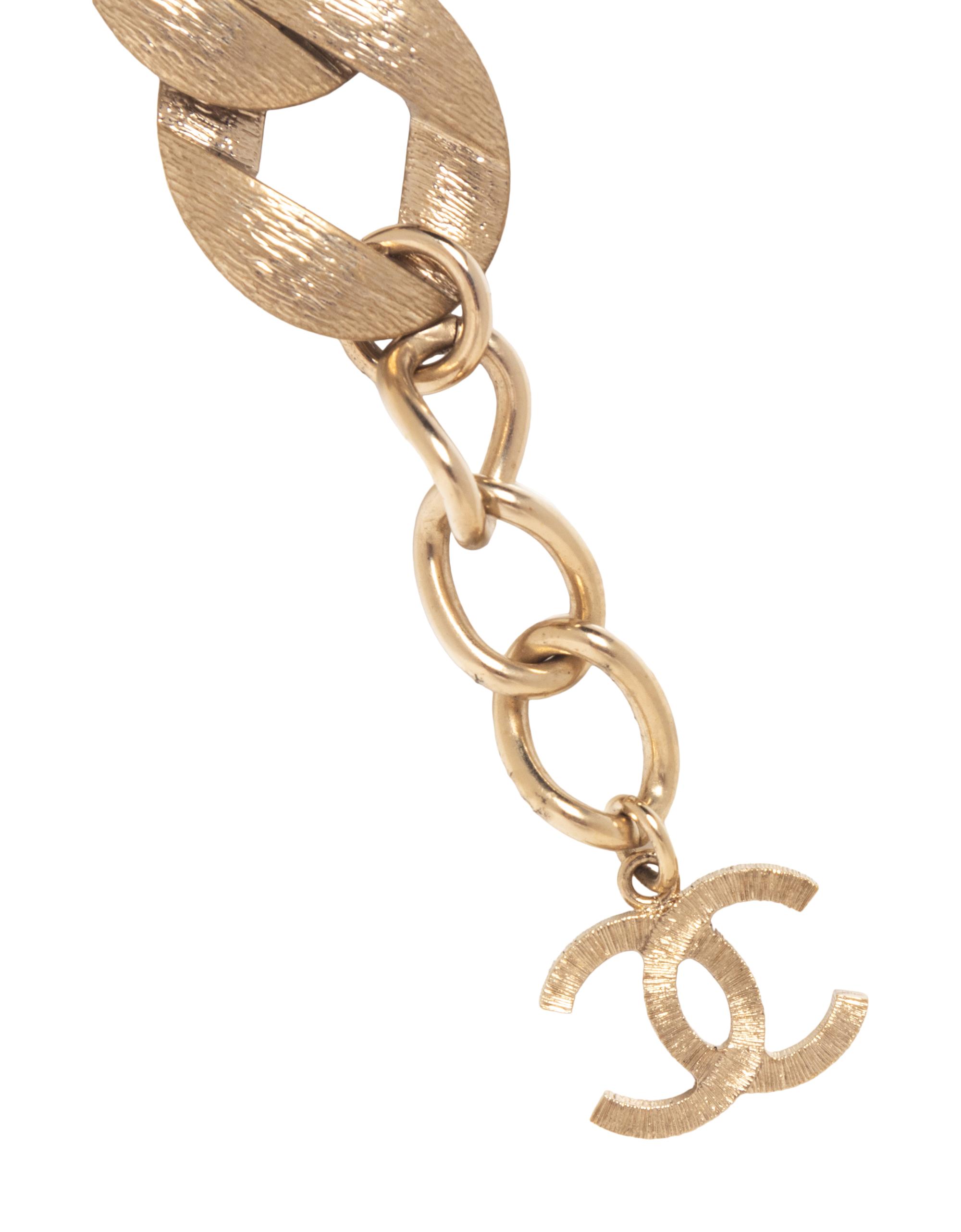 Chanel Pavé Rhinestone and Chain Bracelet, 2016