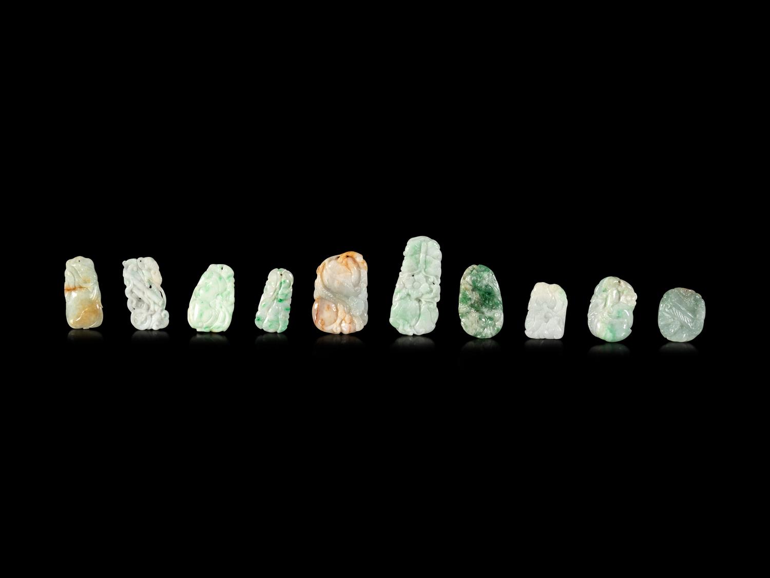 Twenty Chinese Jadeite Pendants