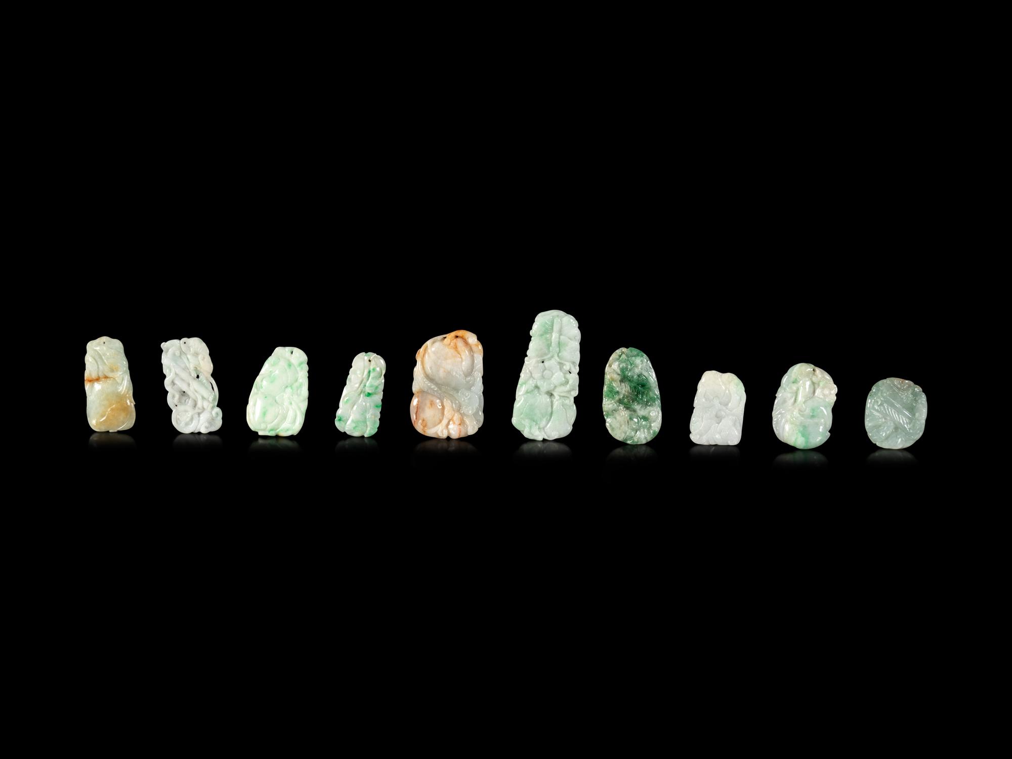 Twenty Chinese Jadeite Pendants