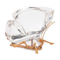 A Steuben Glass and 18 Karat Gold Butterfly Sculpture
