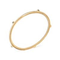 DAVID YURMAN, YELLOW GOLD AND PRASIOLITE BANGLE BRACELET