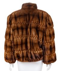 A Lunaraine Mink Ruched Jacket, No size.