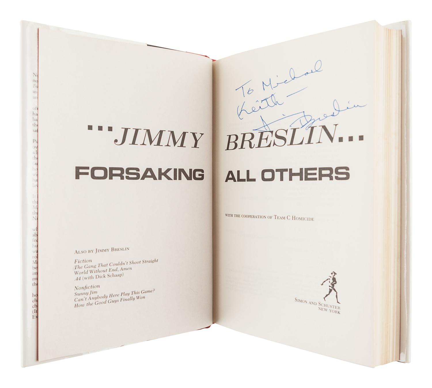 [BRESLIN, Jimmy (1928-2017)]. A group of 4 FIRST EDITIONS by Breslin, comprising: