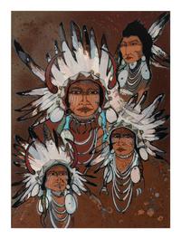 Strikes Going and Four Sioux War Chiefs
