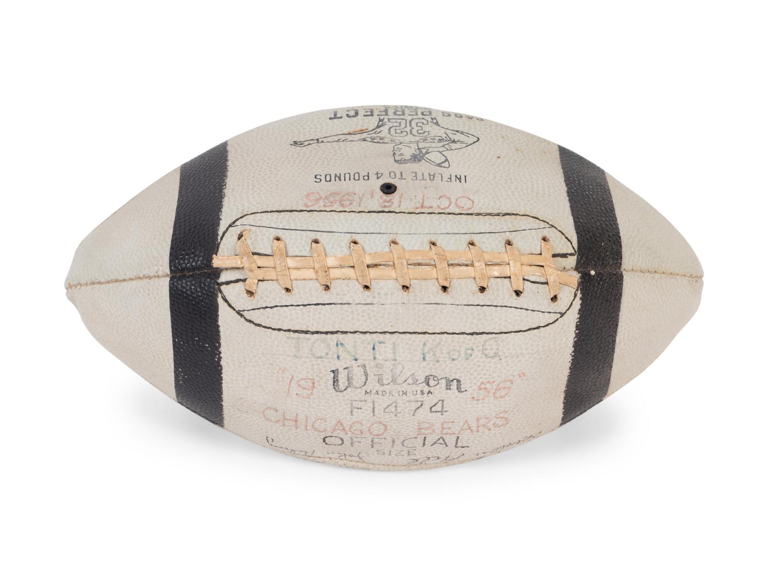 A 1956 Chicago Bears Team Signed Autograph Wilson Football With 40 Signatures, Including Four Hall of Famers (BAS Beckett Authentication Services Certified),