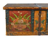 A Northern European Painted Pine Blanket Chest