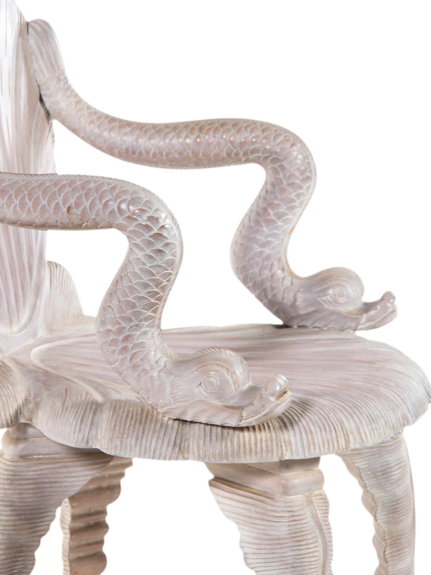 A Pair of Venetian Style Grotto Armchairs