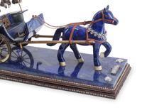 A Jeweled Lapis Lazuli Model of a Chariot and Horse