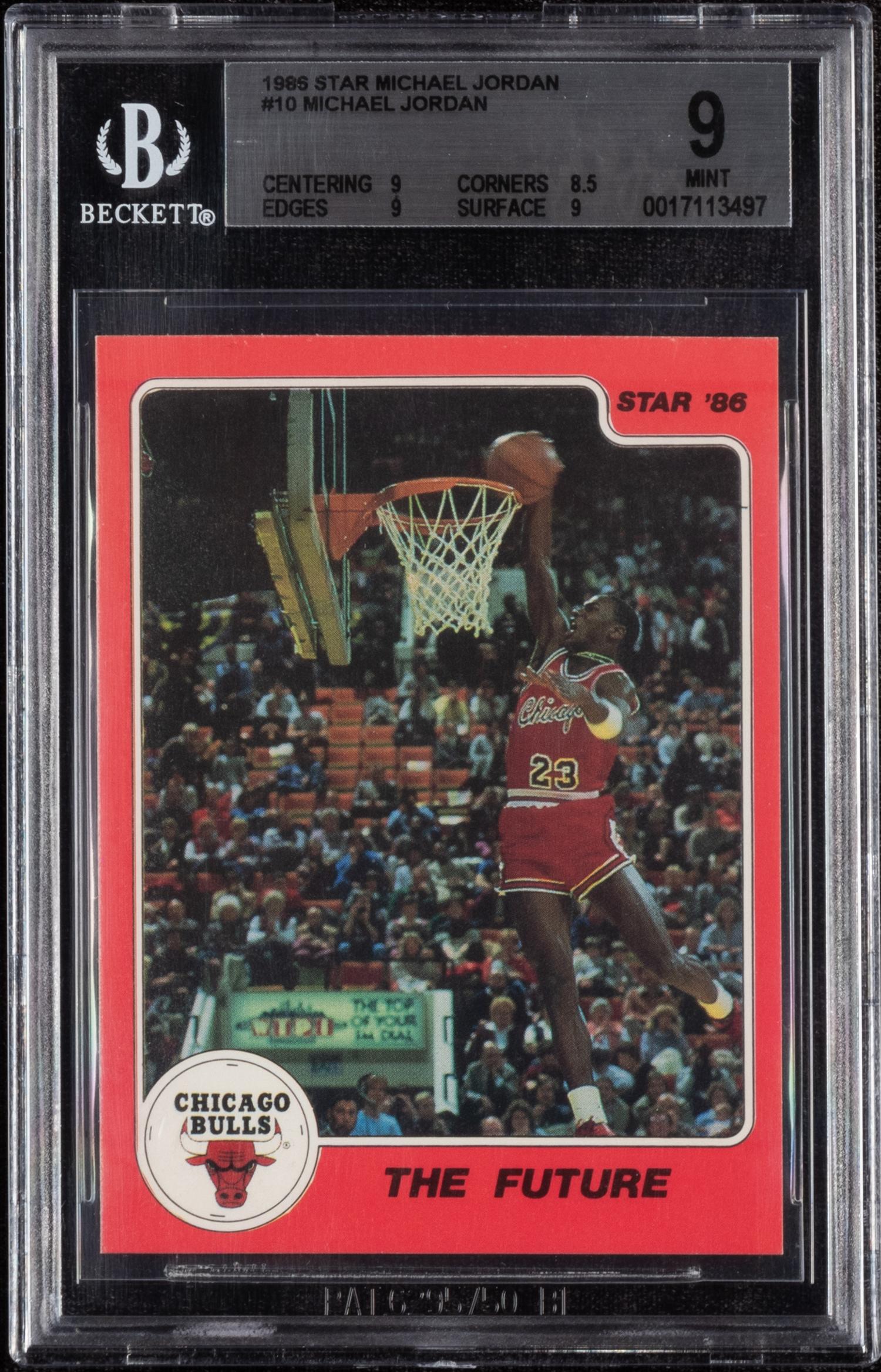 A 1986 Michael Jordan Star Set The Future Card No. 10 (BGS 9 MINT)