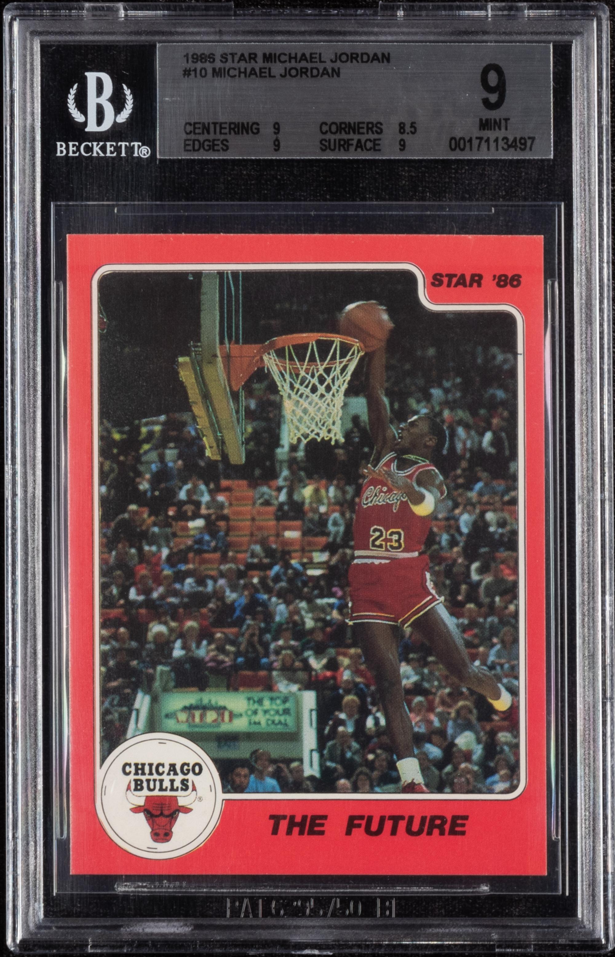 A 1986 Michael Jordan Star Set The Future Card No. 10 (BGS 9 MINT)