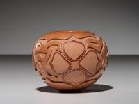 Carved Polychrome Pottery Jar January 1995