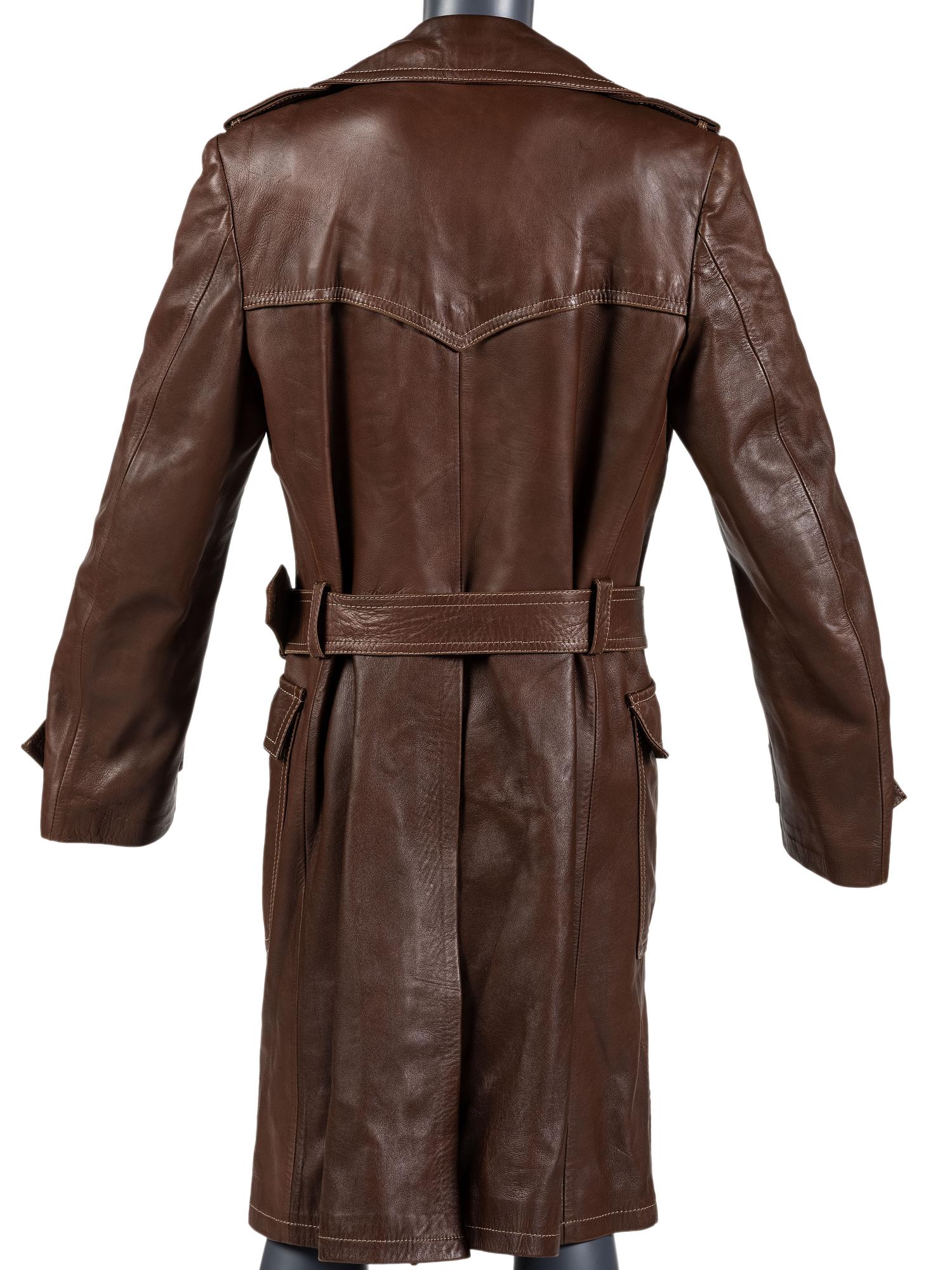 [FILM] -- [PARKS, Gordon (1912-2006)]. Leather overcoat identified to Gordon Parks.