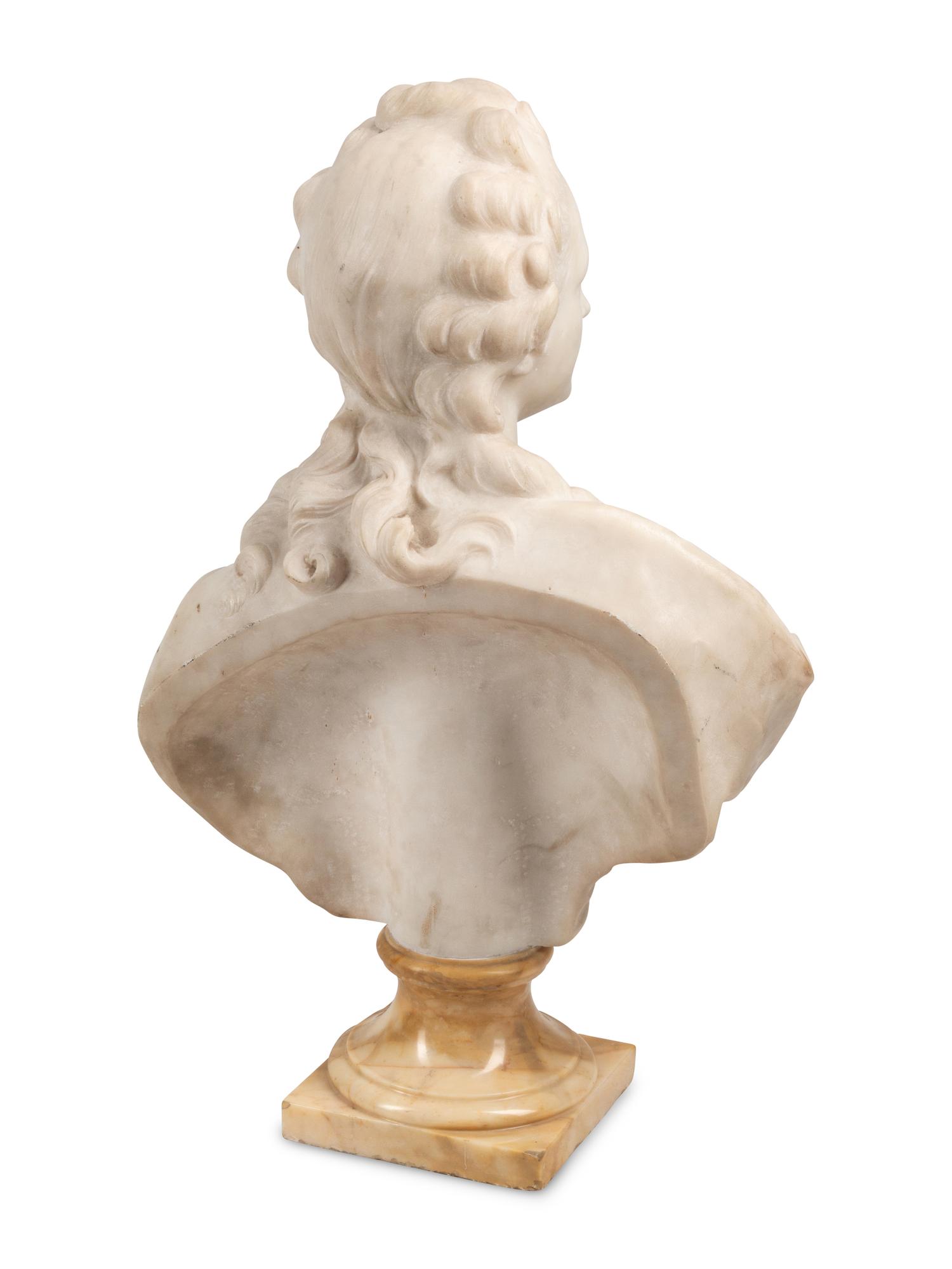 A French White Marble Bust of a Lady