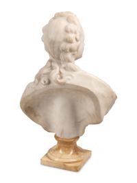 A French White Marble Bust of a Lady