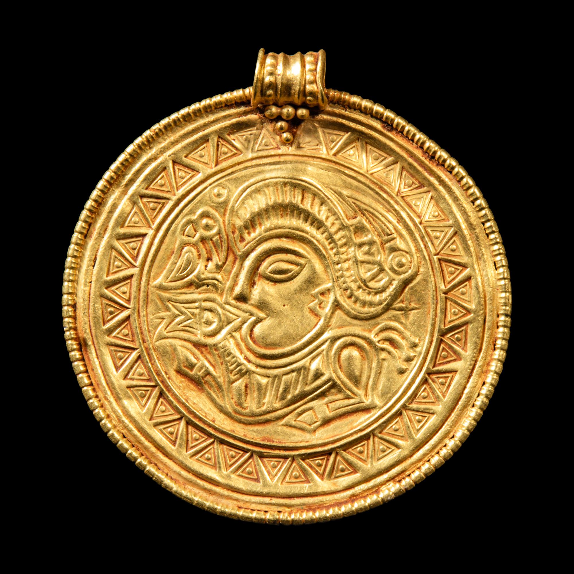 A Nordic Gold Bracteate Pendant